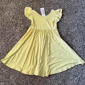NWT Dot Dot Smile Butter Yellow Empire dress size 7